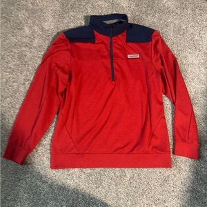 Vineyard Vines Red and Navy Pullover golf tennis  - men’s medium